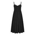 thumbnail image 5 of Womens Fall Sleeveless Maxi Dress Spaghetti Strap A Line Pleated Flowy Dresses Elegant Cocktail Party Dress Pocket S-2XL, 5 of 6