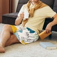 thumbnail image 3 of Haiem Childish Dinosaur Men's Pajama Short with Soft Woven Cotton Elastic Waistband Sleep Short-Medium, 3 of 9