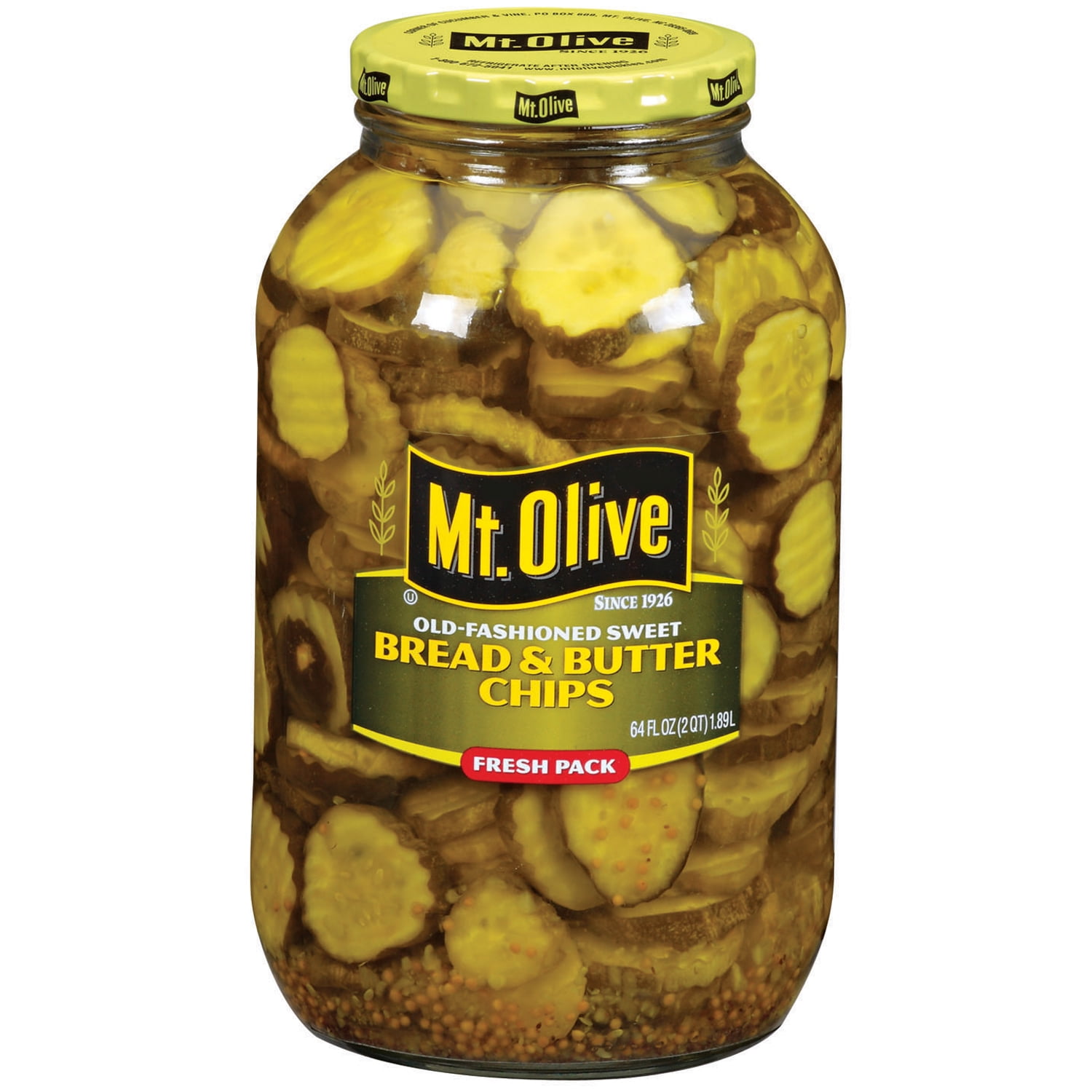Mt. Olive Bread & Butter Chips Old Fashioned Sweet Fresh Pack Pickles 64 fl. oz. Jar by Mt. Olive Pickle Company, Inc.
