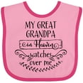 thumbnail image 3 of Inktastic My Great Grandpa in Heaven Watches over Me Boys or Girls Baby Bib, 3 of 4