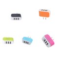 thumbnail image 2 of PENGX Universal Candy Color 3 USB Multi-Port Wall Charger US Plug Wall Adapter Cube Block AC 110-220V 5V, 2 of 9