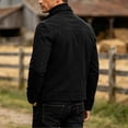 thumbnail image 7 of WRKEKC Jackets for Men Winter Solid Stand Collar Zipper Cargo Long Sleeve Outerwear Relaxed Fit for Outdoor Travel Use, 7 of 7
