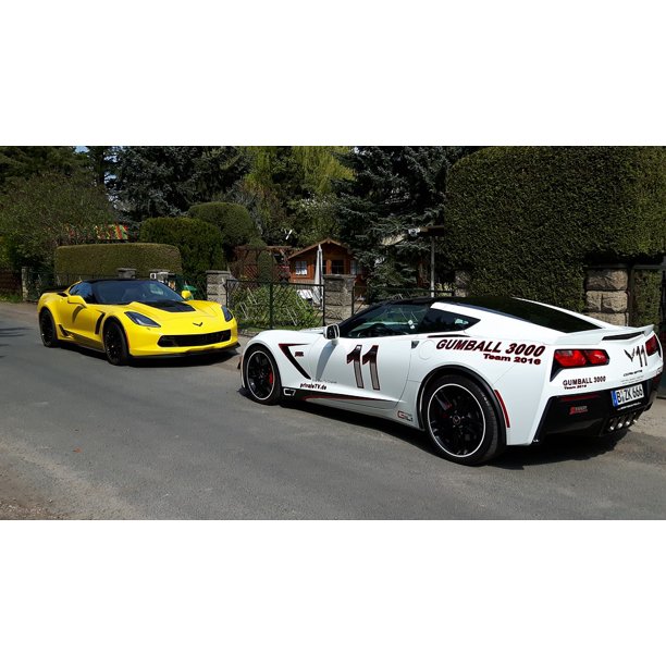 Framed Art For Your Wall Sports Car Tuning Corvette V8 C7 Z06 American 10x13 Frame Walmart Com Walmart Com