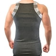 thumbnail image 3 of Different Touch 2 Pack Male Regular Square Cut Two Ton Trim Tank Top, 3 of 3