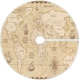 thumbnail image 1 of FMSHPON World Map Compass Ship Xmas Christmas Tree Skirt Stand Mat for Holiday Party Decoration Indoor Outdoor 48 inches, 1 of 6