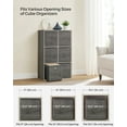 thumbnail image 5 of SONGMICS 10.2" Cube Storage Bin 6 Foldable Cube Organizer Bin with Handles Storage Box for Living Room Bedroom Office Misty Gray, 5 of 7