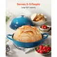 thumbnail image 2 of KFFKFF Enameled Cast Iron Dutch Oven, 5 Quart Pot for Sourdough Bread Baking, Heavy-Duty Cookware Pan with Lid and Dual Handles, 2 of 9