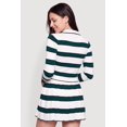 thumbnail image 4 of Women's Striped Long Sleeve Cropped Polo Shirt, 4 of 4