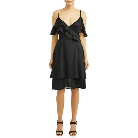 Dress One Jeans - Sofia Jeans By Sofia Vergara Cold-Shoulder Ruffle Midi Dress Women's
