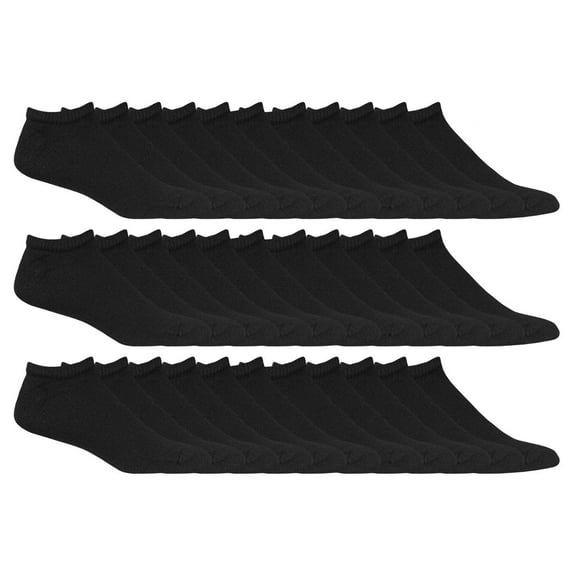 SOCKS'NBULK Women's No Show Socks, Soft Sports Socks In Bulk, (Size 9-11) (Black, 36)