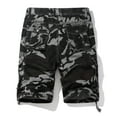 thumbnail image 4 of cllios Camo Cargo Shorts for Men Summer Tactical Athletic Shorts Comfortable Workwear Cargo Shorts with Multi Pockets Cargo Shorts for Men Under $5 Gray,XL, 4 of 8