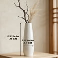 thumbnail image 3 of Modern 12-Inch Tall White Ceramic Vase for Pampas Grass, Floral Arrangements, and Elegant Home Decor, 3 of 9