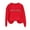 Red, variant on Under 10 dollars! Women's Oversized Sweatshirt Embroidery Casual Long Sleeve Fleece Pullover Tops