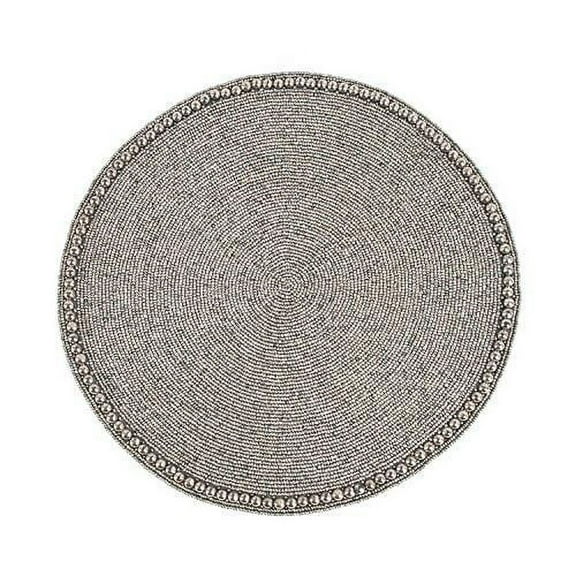 Fennco Styles Goa Glass Beaded 15-inch Round Placemat - 1-piece