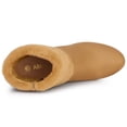 thumbnail image 4 of Unique Bargains Women's Faux Fur Block Heel Round Toe Ankle Boots, 4 of 6