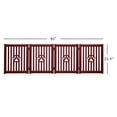 thumbnail image 6 of Trimate: 4 Panel Dog Gate - Mahogany - Foldable Wooden Freestanding Pet Gate, 80"L x 23.6"H, For Doorways, Halls & Stairs, 360 Degree Rotated Hinges, 6 of 7