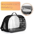 thumbnail image 3 of Transportín transparente para gatos, bolsa portátil para transportar gatos pequeños, transportadores plegables de lados suaves para mascotas para viajes de perros pequeños y gatitos (albaric, 3 of 5