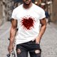 thumbnail image 5 of Camisetas de Manga Larga para Hombres, Camiseta de Manga Corta de Fitness de Impresión Del Día de San Valentín, Mezcla de Algodón Casual, 5 of 8