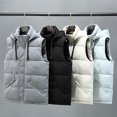 thumbnail image 3 of Chaleco de plumas para hombre, otoño e invierno, cálido, de algodón, para uso exterior, 3 of 4