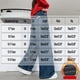 thumbnail image 3 of Cowsor Kids Girls Jeans Washed Elastic Waist Wide Leg Baggy Pants, 3 of 7