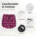 thumbnail image 4 of Salouo Festive Flamingos Print Women's 2 in 1 Running Shorts Double-Layer Shorts Athletic Workout Gym Yoga Shorts Running Shorts for Women-X-Large, 4 of 7