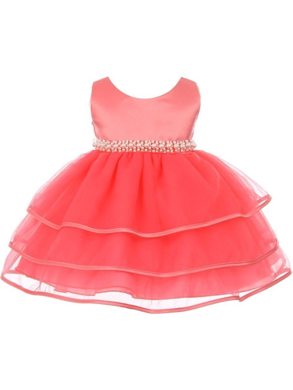coral baby dress