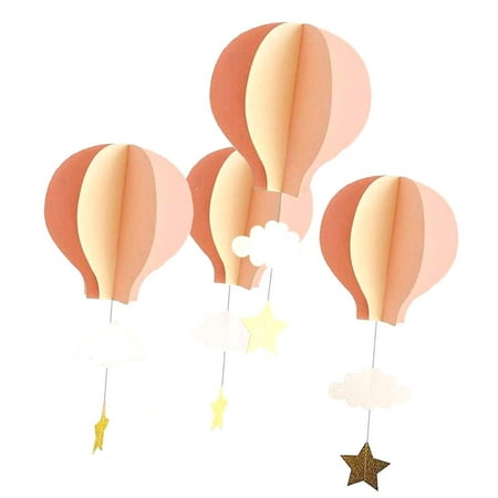 SKYSONIC Hot Air Balloon Decorations for Shower (Light Blue,8 Pack)