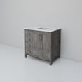 thumbnail image 5 of Jacques 36 in. W Right Offset Distressed Grey Bath Vanity and Cultured Marble Top, 5 of 8