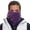 Purple, variant on Micro Fleece Neck Warmer | Winter Neck Gaiter | Contoured Tube Scarf For Women and Men - Heather Grey