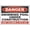 Warning Sign 1, variant on Danger Wear Goggles While Cleaning with Compressed Air Sign OSHA No.2143, 8"x12" Metal Tin PPE Safety Sign