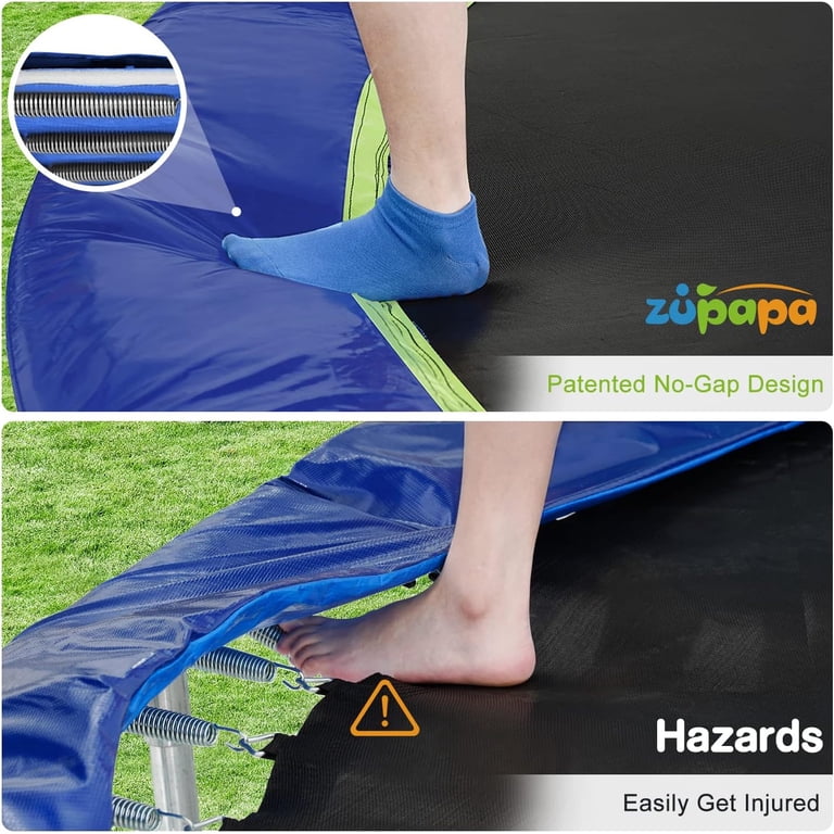 Zupapa 15 14 12 10 FT Trampoline 425LBS Weight Capacity for Kids