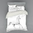 thumbnail image 2 of Ambesonne Black and White Bedding Set 3 Pcs, White Stallion, Twin, White and Black, 2 of 3