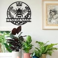 thumbnail image 5 of KAINSY Personalized Honey Bee Metal Wall Art, Custom Metal Honey Bee Sign, Welcome Family Bee Sign, Bee Garden Sign, Bee Hive Décor for Lawn Garden Home Decor, Gift for Gardener Bee Keeper(10inches), 5 of 8
