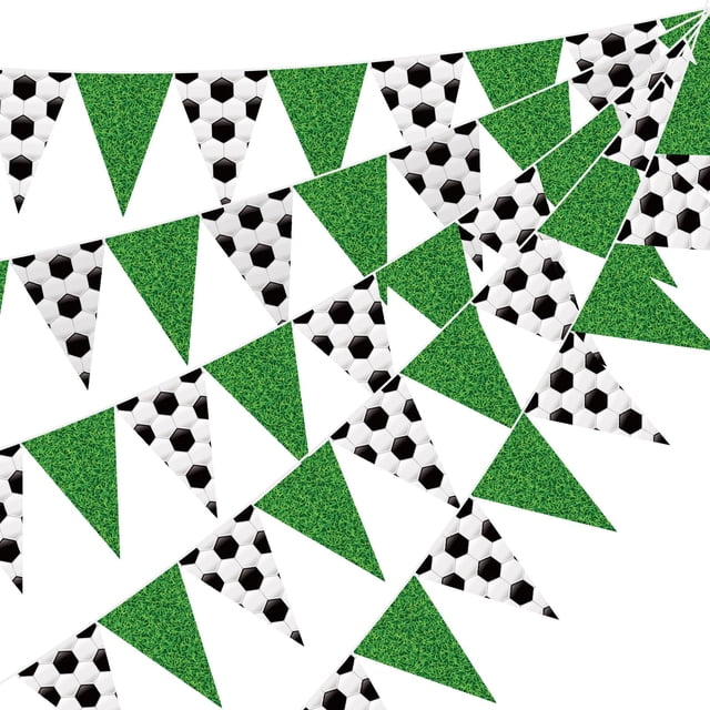 Banderín Jetec x5 para decoración de fiesta de fútbol, 49 pies