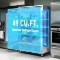 thumbnail image 5 of Coolake 49 Cu Ft Commercial Refrigerator, 54.4" W 2 Door Upright Fridge with 8 Adjustable Shelves, Frost-free Stainless Steel Industrial Reach-in Refrigerator for School Restaurant, 5 of 8