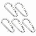 thumbnail image 3 of 5 Pcs Aluminum Alloy Spring Snap Clip Hooks Climbing Carabiner Buckle Keychain Clip for Camping, Hiking, Fishing, 3 of 10
