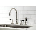 thumbnail image 3 of Kingston Brass KS2798PKLBS Duchess Double-Handle 4-Hole Widespread Kitchen Faucet with Brass Sprayer in Brushed Nickel, 3 of 8