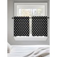 thumbnail image 5 of Black White Polka Dots Tier Curtains 36 Inch Length,Sheer Curtains for Bedroom Living Room Window Modern Abstract Art Circle Rod Pocket Drapes Kitchen Curtains Small Half Window 27.5"x36" 2 Panels, 5 of 7