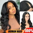 thumbnail image 1 of V Part Wigs For Black Woman Human Hair Human Hair Wigs Body Wave Wig Upgrade U Part Wigs 30inch 250 Density 10A, 1 of 11
