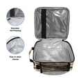 thumbnail image 3 of Insulated Square Lunch Bag with Side Mesh Pocket Fashion Lunch Box Reusable Lunch Tote 10.5" x9.5" x3.5" Vintage Flowers and Hens, 3 of 6