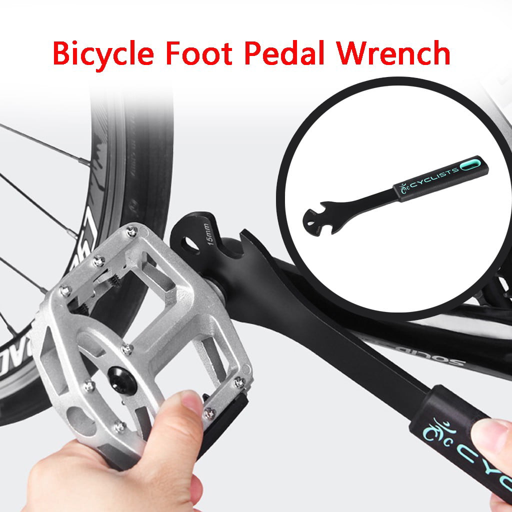 2Pcs MTB Bicycle Cycling Repair Hub Spanner Foot Pedals Wrench Bike Accessory 
