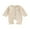 Apricot, variant on Bagilaanoe Newborn Baby Girl Boy Fall Jumpsuits Solid Color Long Sleeve Bodysuits 3M 6M 12M 18M 24M Infant Casual One Piece Romper