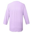 thumbnail image 5 of Ladies' Fashionable Solid Color V Neck Three Quarter Sleeve Shirt Top, 5 of 5