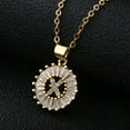 thumbnail image 1 of Teissuly Fashion 26 English Letter Necklace Round Letter Zircon Necklace Teissuly WER202401225913, 1 of 2