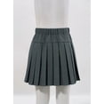 thumbnail image 5 of TSSOE School Uniform Girls Pleated Mini Skirt High Waist A-line Tennis Skirts Gray 11-12, 5 of 7