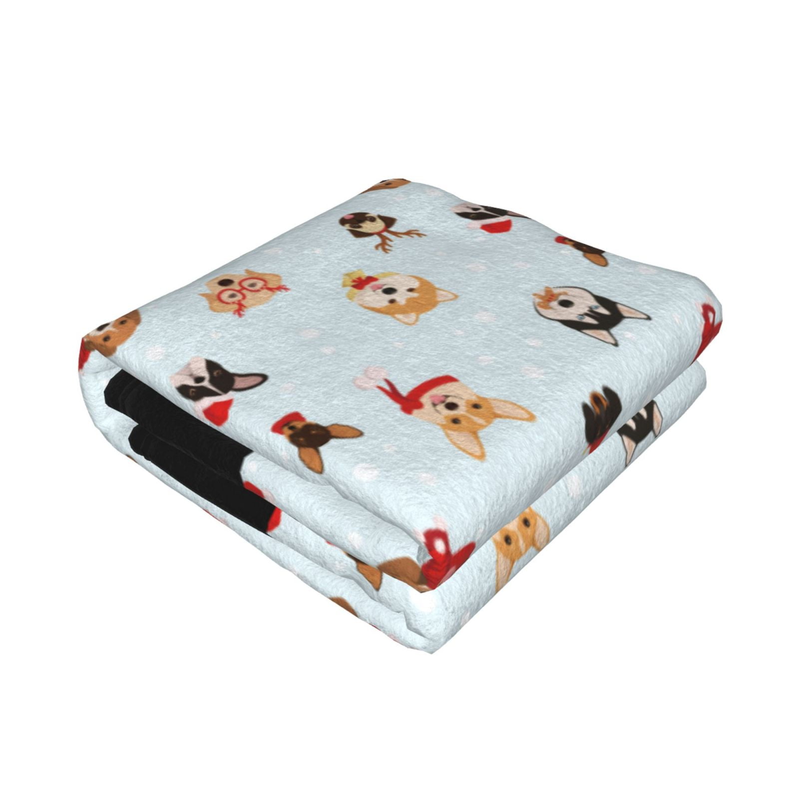 Throw Blanket for Couch - Cute Dog Puppy Christmas Soft Comfy Lightweight Cozy Warm Throw Blanket, Fuzzy Plush Flannel Blanket & Throws for Sofa and Bed All Season