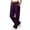 Dark Purple #40, variant on WULMLEO Women's Sweatpants Solid Elastic Waist Wide Leg Fall Winter Paloma Pants Trendy Work Pant Trendy Oversized Trousers with Pockets Light Green L