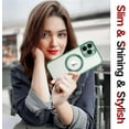 thumbnail image 6 of Magnetic Clear for iPhone 14 Pro Case [Never Yellowing] [Compatible with MagSafe] Soft Shockproof Protective Slim Phone Case for iPhone 14 Pro 2022-Green, 6 of 12