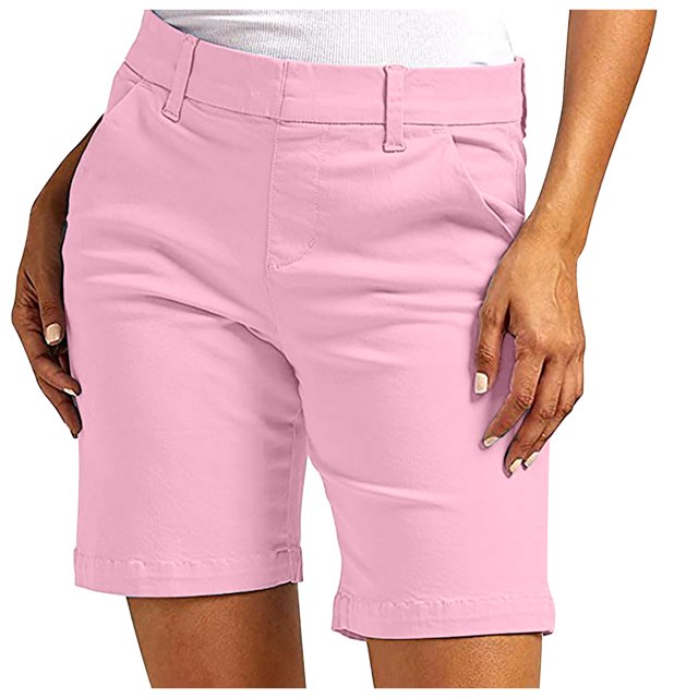 zbxnLI Bermuda pour Femmes Été Décontracté Taille Haute Jambe Droite Extérieur Randonnée Voyage Shorts avec Poches