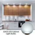 thumbnail image 2 of Bombilla LED GX53 9W, Blanco Frío 6000K, 120°, equivalente a lámpara CFL GX53 15W-18W, 900LM, No regulable, Foco LED empotrable para muebles de cocina/techo/gabinete, juego de 4, 2 of 5